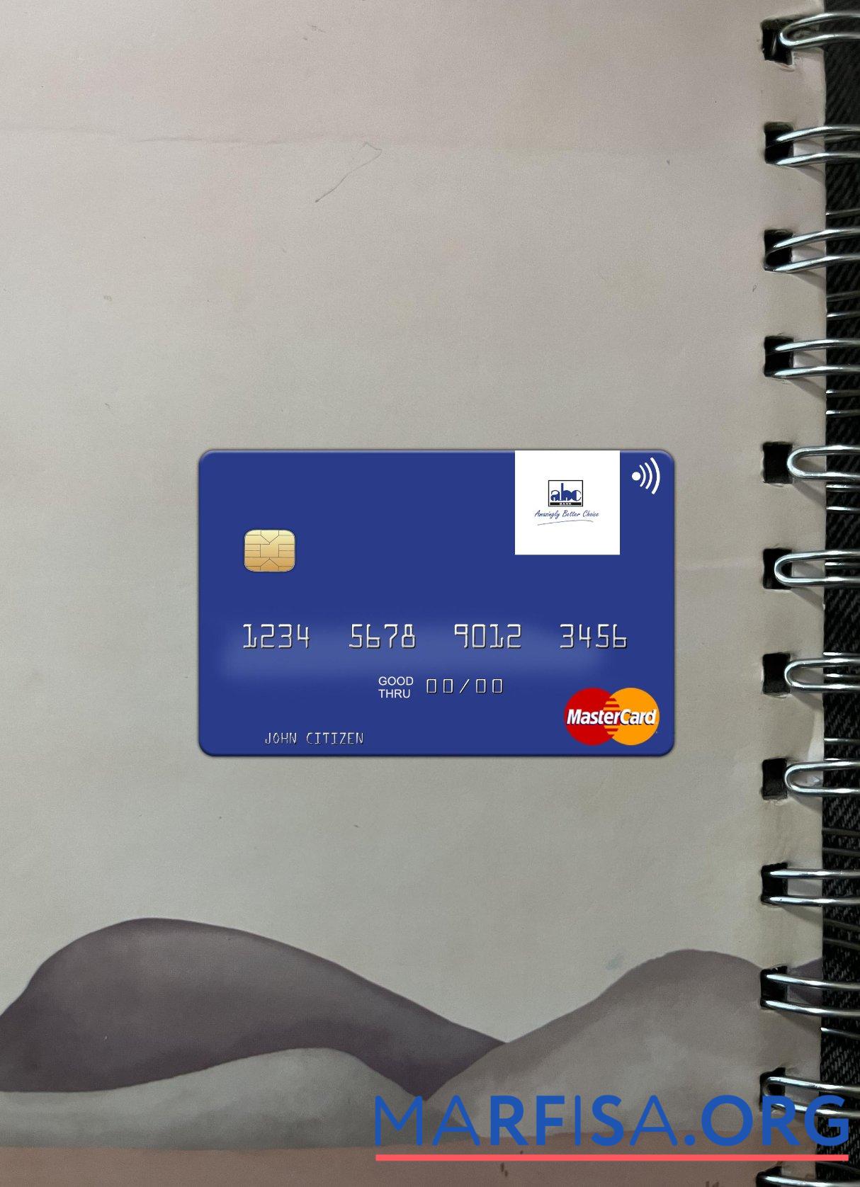 Blank Africa Banking Corporation (ABC) Kenya mastercard photolook front example